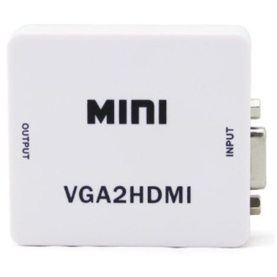 Mini adaptador VGA-HDMI con audio 3.5mm