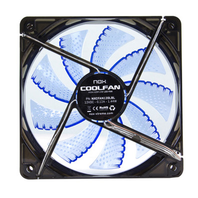 Nox Ventilador Caja Cool Fan 12cm Led Azul